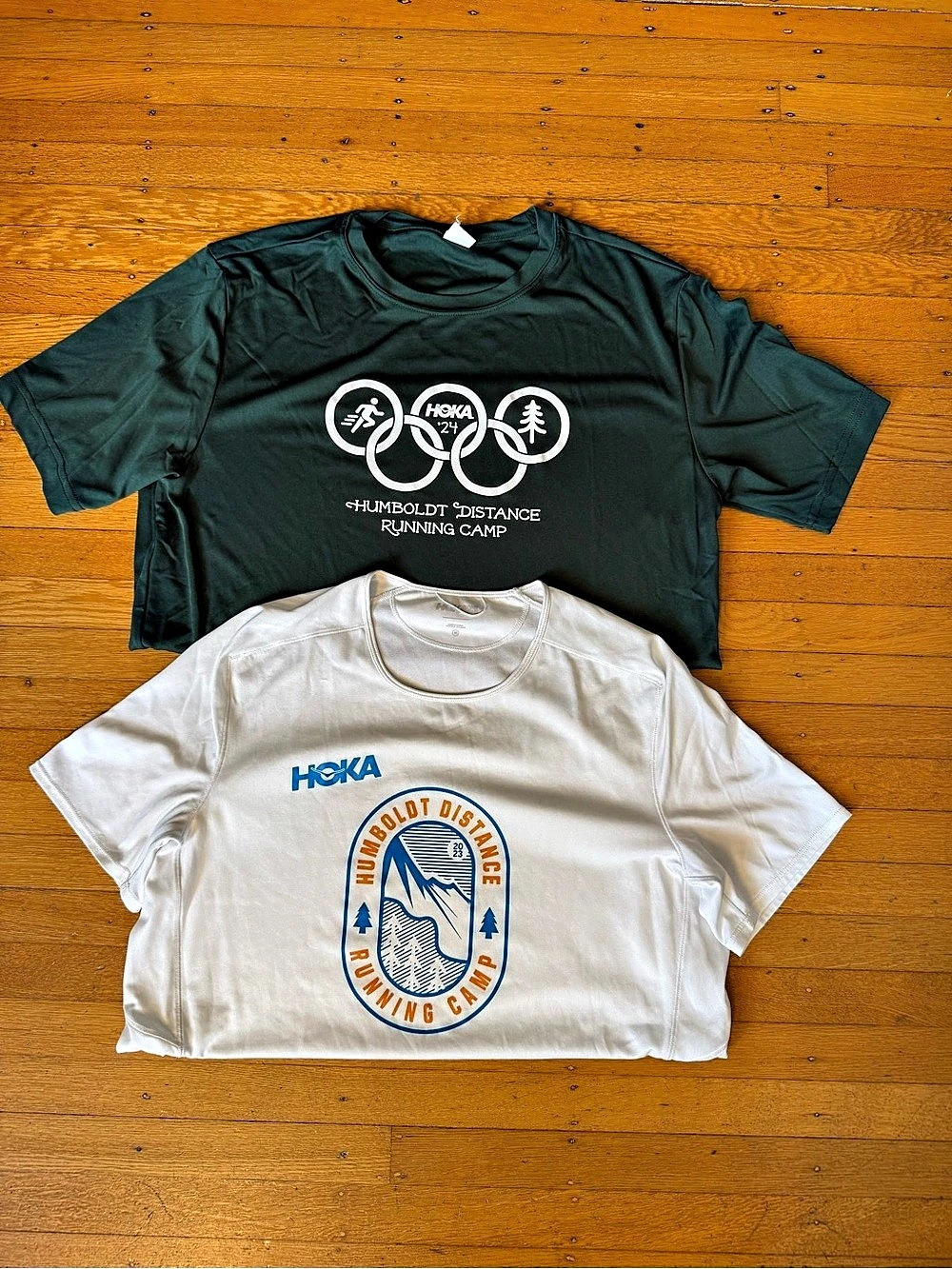 2 Hoka Mens Humboldt Running Camp T-Shirts Bundle Medium M Excellent